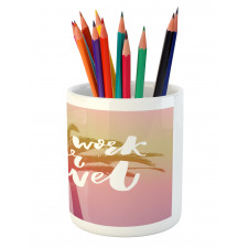 Summer Travel Palm Pencil Pen Holder