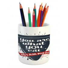 Grunge Pizza Slice Pencil Pen Holder