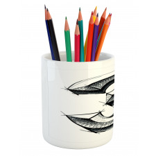 Sketchy Numeral 3 Pencil Pen Holder