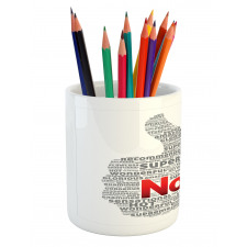 Thumbs up Number Pencil Pen Holder