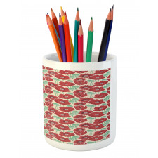 Watercolor Effect Poppy Pencil Pen Holder