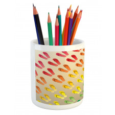 Graded Rainbow Color Pencil Pen Holder