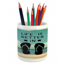 Scribbled Sandals Pencil Pen Holder