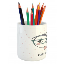 Cartoon Smart Owl Boy Pencil Pen Holder