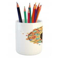 Woman with Luxuriant Hair Pencil Pen Holder