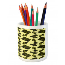 Subculture Theme Print Pencil Pen Holder