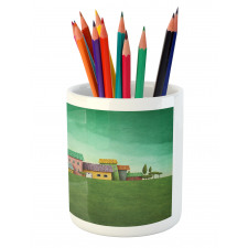 Village of Absurd Houses Pencil Pen Holder