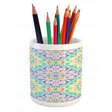 Colorful Stripe Pencil Pen Holder