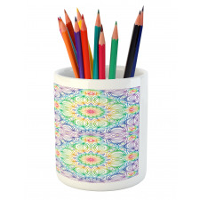 Colorful Stripe Pencil Pen Holder