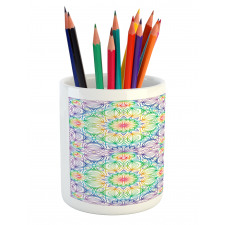 Colorful Stripe Pencil Pen Holder