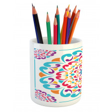 Colorful Swirls Pencil Pen Holder