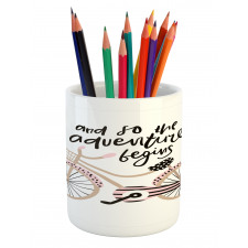 Bicyclend Words Pencil Pen Holder