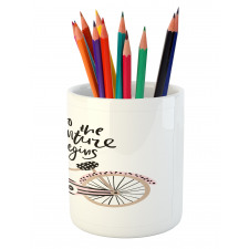 Bicyclend Words Pencil Pen Holder