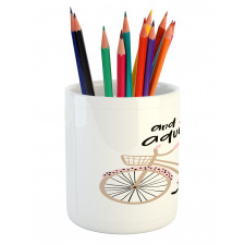 Bicyclend Words Pencil Pen Holder