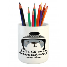 Baby Bear and Hat Pencil Pen Holder