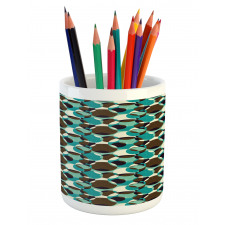 Grungy Geometric Circles Pencil Pen Holder