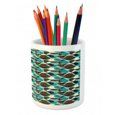 Grungy Geometric Circles Pencil Pen Holder