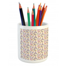 Graphic Tulip and Daisy Pencil Pen Holder