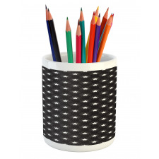 Grungy Stars Rays Theme Pencil Pen Holder