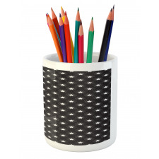 Grungy Stars Rays Theme Pencil Pen Holder