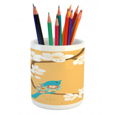 Birds on Cherry Blossom Pencil Pen Holder