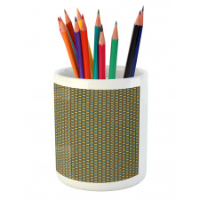 Geometric Tile 70s Style Pencil Pen Holder