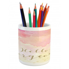 Pink Watercolor Pencil Pen Holder