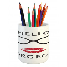 Red Lipstick Pencil Pen Holder