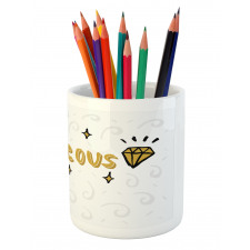 Word and Diamond Pencil Pen Holder