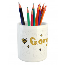 Word and Diamond Pencil Pen Holder