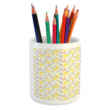 Pastel Summer Flowers Pencil Pen Holder