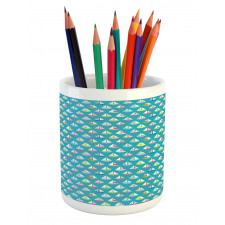 Chaplet Striped Boats Pencil Pen Holder