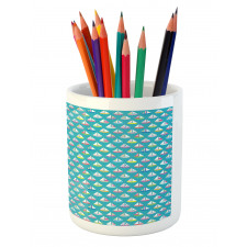 Chaplet Striped Boats Pencil Pen Holder