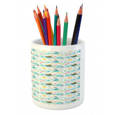 Sea Habitants and Sun Pencil Pen Holder