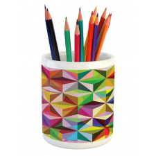 Sixties Rainbow Cubes Pencil Pen Holder