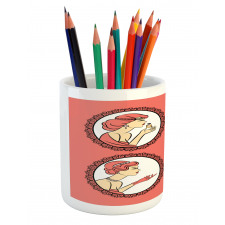 Fashion Portraits Pencil Pen Holder