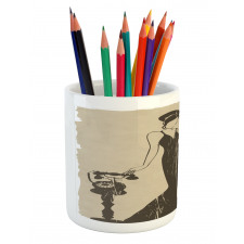 Female Model Call Pencil Pen Holder