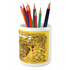 Factory Heart Image Pencil Pen Holder