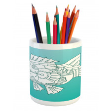 Doodle Mechanic Fish Pencil Pen Holder