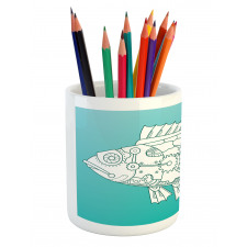 Doodle Mechanic Fish Pencil Pen Holder