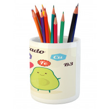 Funny Food Vitamins Pencil Pen Holder