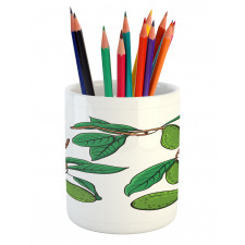 Exotic Fruits on Branch Pencil Pen Holder