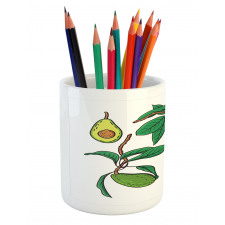 Exotic Fruits on Branch Pencil Pen Holder