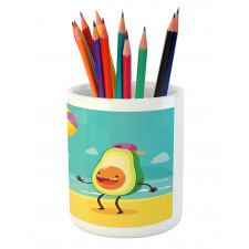 Summer Beach Volleyball Pencil Pen Holder