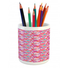 Hearts Swirls Pencil Pen Holder