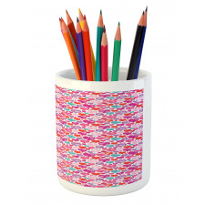 Hearts Swirls Pencil Pen Holder