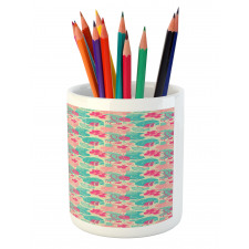 Doodle Foliage Leaves Pencil Pen Holder