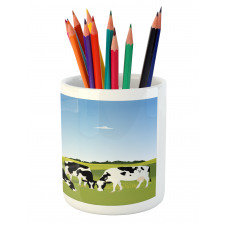 Graphic Domestic Cows Pencil Pen Holder