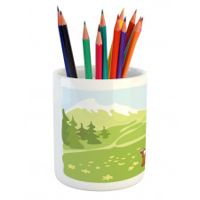 Alpine Meadow Nature Pencil Pen Holder