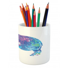 Colorful Silhouette Form Pencil Pen Holder